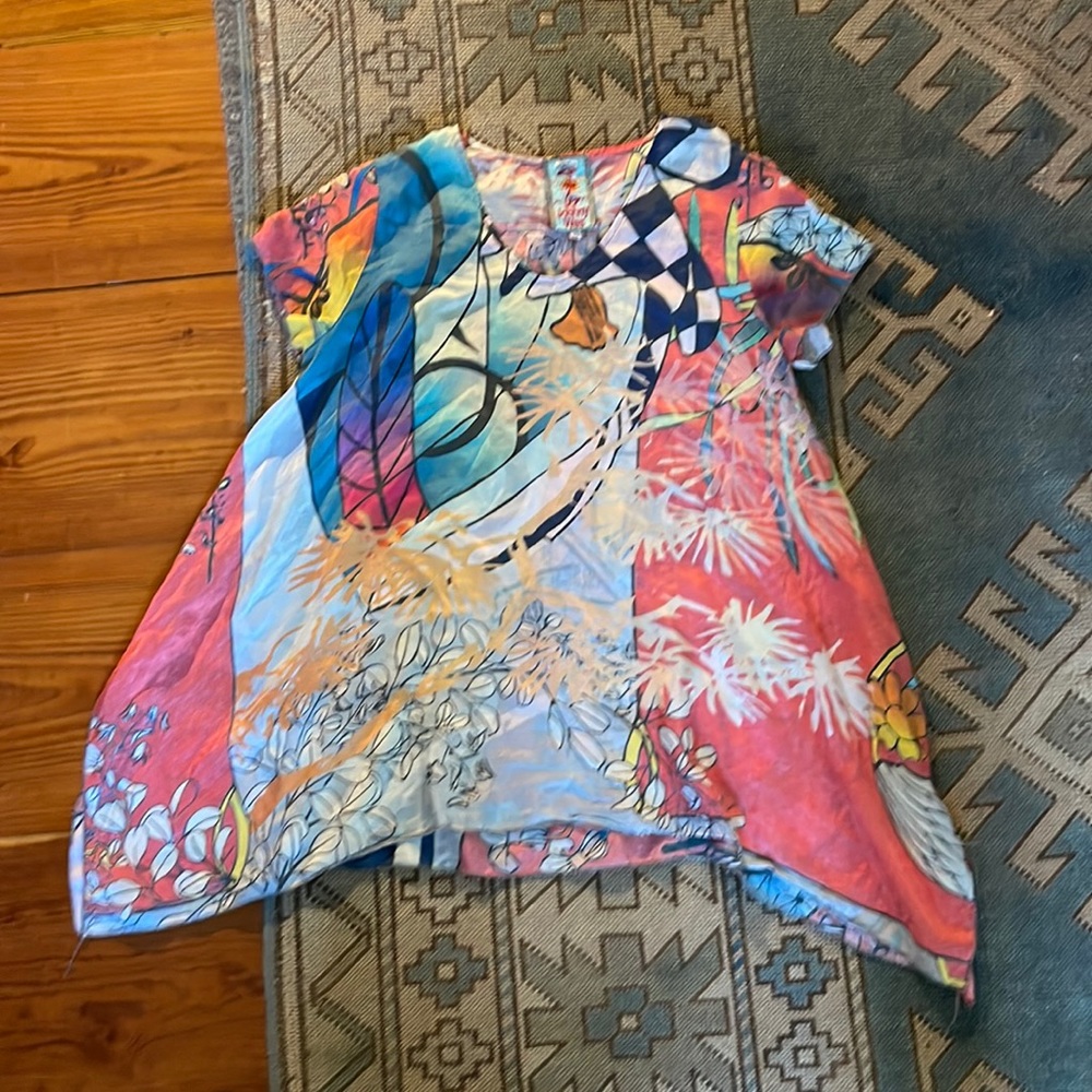 Johnny Was Blouse 100% Silk